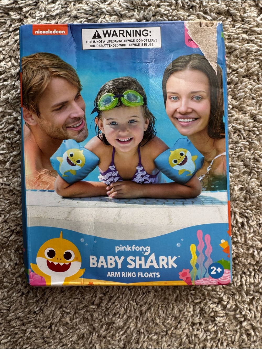 Pinkfong Baby Shark Arm Ring Floats Kids Swim Floaties Age 2+ New in Box